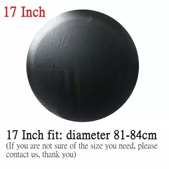 Чехол из чистого черного ПВХ для запасных шин, 14 "15" 16 "17", из искусственной кожи, крышка клапана колеса, тонкая защитная сумка, подходит для всех автомобилей