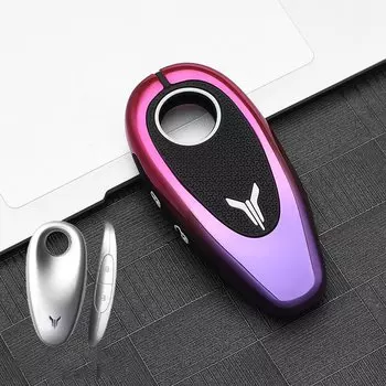 Чехол из цинкового сплава для автомобильного ключа Voyah Free 2022 2023 2024 2025, защитный чехол с цепочкой, аксессуары для украшения интерьера