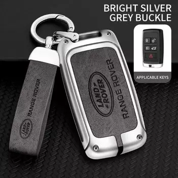 Чехол из цинкового сплава + кожаный чехол для ключей от автомобиля для Land Rover Range Rover Sport Velar Evoque Freelander Discovery Protector Shell