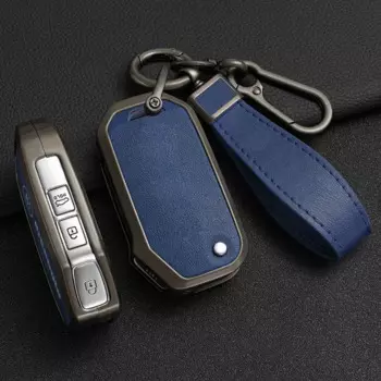 Чехол из цинкового сплава + кожаный чехол для ключей от автомобиля KIA Ceed 2023 CD Forte 2018 2019 2021 Cerato 2019 K3 Gt Seltos Sportage 2020 Sorento