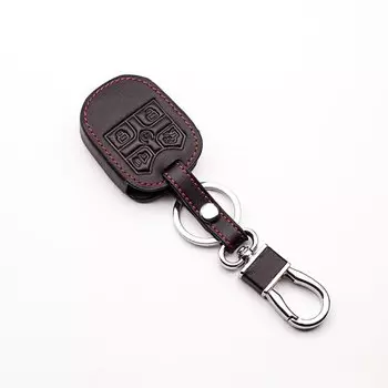 Чехол из натуральной кожи, цепочка, ключ дистанционного управления для Ford Explorer, держатель для ключей-транспондера, 5 кнопок, L1569, аксессуары для ключей