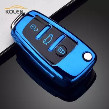 Чехол из ТПУ для автомобильного дистанционного ключа, чехол для Audi A1 A3 A4 A5 A6 A7 Q3 Q5 Q7 B6 B7 B8 C5 C6 S3 4F B8 8P 8L 8V TT RS Аксессуары