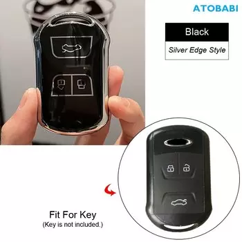 Чехол из ТПУ для автомобильного ключа с дистанционным управлением, Женский защитный брелок, автомобильные аксессуары для Chery Arizzo 2015 2016 2017 Tiggo 4 5 7 2019 2020
