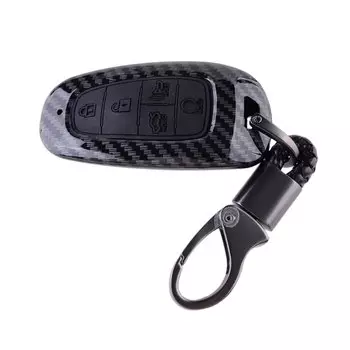 Чехол из углеродного волокна в стиле ABS с 5 кнопками, Женская Обложка, подходит для Hyundai Santa Cruz Santa Fe Sonata 2020 2021 2022 2023