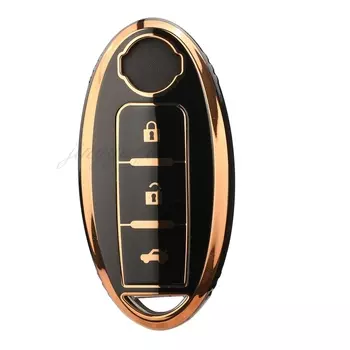 Чехол Jingyuqin для автомобильного ключа, мягкий чехол из ТПУ для Nissan Altima Juke Qashqai чехол LIVINA Bluebird Teana Sylphy 2014-2018