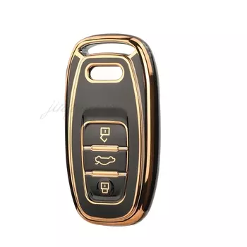 Чехол Jingyuqin для автомобильного ключа с дистанционным управлением, мягкий чехол из ТПУ для Audi A3 A4 A5 A6 A7 A8 Q3 Q5 Q7 S4 S5 S6 S7 S8 R8 TT Quattro Q3 Q5 Q7 2008-2016