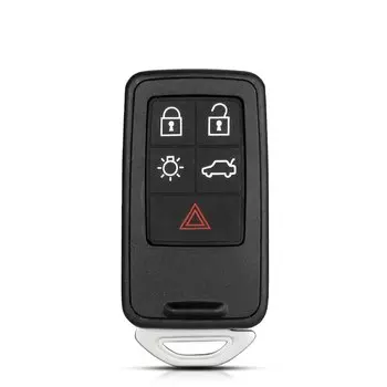 Чехол KEYYOU для автомобильного ключа с дистанционным управлением на 5 и 6 кнопок, чехол для Volvo S60, V60, S80, XC70, XC60, V70, 2008-2017, автомобильные аксессуары