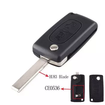 Чехол KEYYOU для дистанционного ключа для Peugeot 207 307 308 407 607 807 для Citroen C2 C3 C4 C5 C6, складной чехол для автомобильного ключа с 2/3/4 кнопками