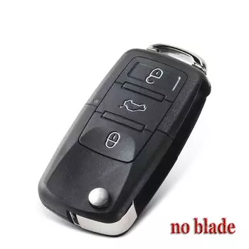 Чехол-книжка для автомобильного ключа для Volkswagen Vw Jetta, Golf, Passat B5, B6, Beetle, Polo, Bora, Caddy MK5, Skoda, 3 кнопки