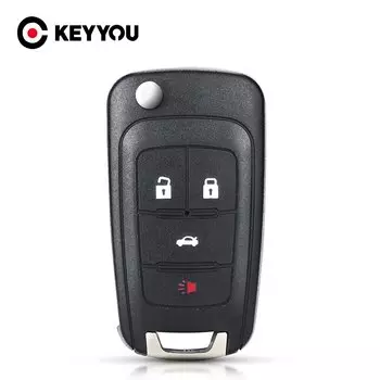 Чехол-книжка для автомобильного ключа KEYYOU с 4 кнопками для Opel Vauxhall Insignia Astra J Zafira