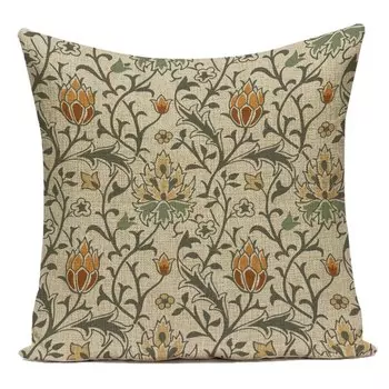 Чехол на подушку Linen бежевый 45x45 см