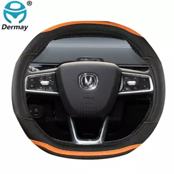 Чехол на руль автомобиля Changan UNIK UNIV UNI-K UNI-V 2020 2021 2022, чехол на руль DERMAY из углеродного волокна + искусственная кожа, милые автоаксессуары