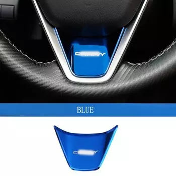 Чехол на руль автомобиля для Toyota Camry 8 поколения 2018 2019 2020, декоративная рамка на руль автомобиля, аксессуары для салона автомобиля