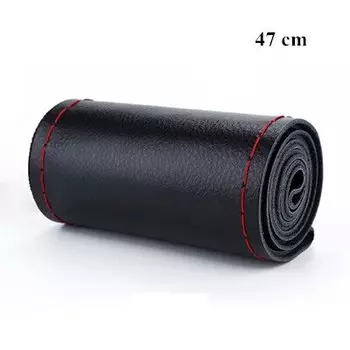 Чехол на руль автомобиля из искусственной кожи, рулевая оплетка, рулевая игла и нить, аксессуары для интерьера рулевого колеса 42–50 см