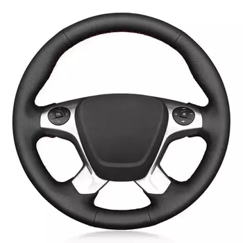 Чехол на руль автомобиля из мягкой черной искусственной кожи для Ford Transit Connect Tourneo Custom Grand Tourneo Connect 2014-2020