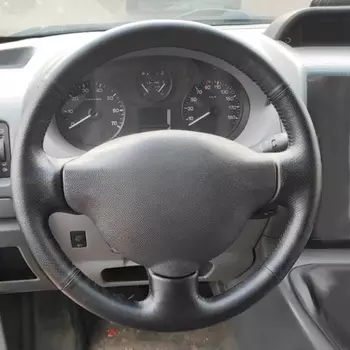 Чехол на руль автомобиля, мягкий кожаный чехол из микрофибры для Peugeot 207 Expert Partner Citroen Berlingo Jumpy Toyota