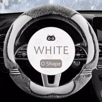Чехол на руль автомобиля, плюшевый зимний универсальный противоскользящий удобный автомобильный аксессуар для салона, автомобильные чехлы в салоне