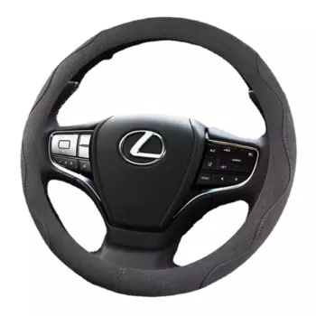 Чехол на руль для Lexus RX ES GX IS NX LX, Универсальные высококачественные автомобильные аксессуары круглого типа, замшевые Нескользящие, с защитой от пота, 38 см