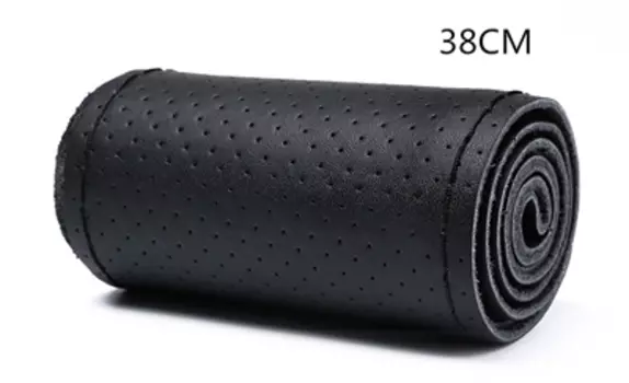 Чехол на руль GNUPME, прошитый вручную, 36-40 см, кожаная оплетка «сделай сам», с игольной нитью, чехлы на руль для стайлинга автомобилей