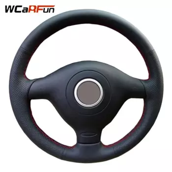 Чехол на руль из искусственной кожи для Volkswagen VW Golf 4 Passat B5 1996-2003 Seat Leon 1999-2004 Polo 1999-2002