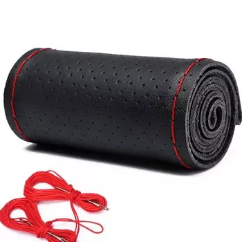 Чехол на руль с ручным шитьем «сделай сам», кожа из микрофибры 37-38 см с иглой и нитью, обертка на руль, аксессуары для интерьера автомобиля