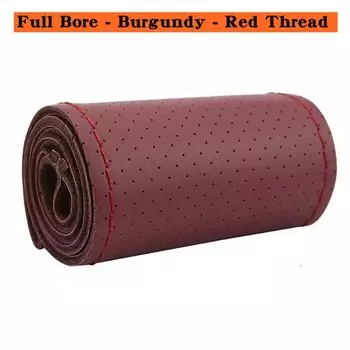 Чехол на руль своими руками, кожа из микрофибры с иглой и ниткой, аксессуары для интерьера автомобиля, диаметр 37-38 см