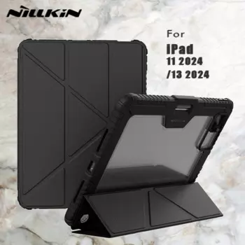 Чехол Nillkin для Apple iPad Pro 11 13 2024 дюйма, кожаный чехол-бампер с автоматическим выходом из спящего режима, защитная задняя крышка для камеры, держатель для объектива