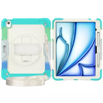 Чехол-подставка для iPad Pro Air 13 2024 A2898 A2903 A2904 A2925 A2926 A3007, бронированный чехол с защитной пленкой для экрана, ручной и плечевой ремень