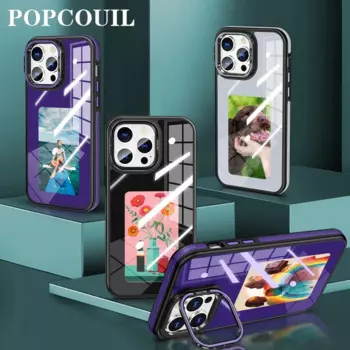 Чехол POPCOUIL AI для экрана телефона с чернилами, кронштейн для объектива для IPhone 16 15 14 13 12 11 Pro MAX, чехол «сделай сам», индивидуальный дизайн имени, фото