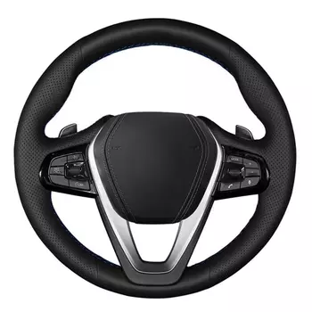 Чехол рулевого колеса автомобиля Черная мягкая искусственная кожа для BMW G20 G30 G31 530i 540i 530e G32 G11 G12 X3 X4 X5 X7 2017-2019