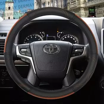 Чехол рулевого колеса автомобиля из натуральной кожи для Toyota Land Cruiser Prado 90 100 120 150 200 300 Fj Cruiser, автомобильные аксессуары