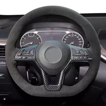 Чехол рулевого колеса автомобиля замшевое углеродное волокно для Nissan X-Trail Qashqai March Serene Micra Kicks 2017-2019 Altima Teana 2019