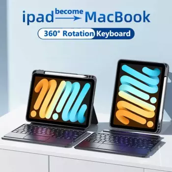 Чехол с Bluetooth-клавиатурой для iPad Mini 7 8,3 дюйма 2024 Mini 2024 A17 Pro 7-го поколения для Ipad Mini6 2021, чехол с подсветкой и клавиатурой