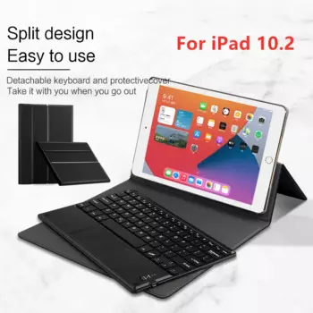 Чехол с клавиатурой для iPad 10,2 2020 8-го поколения iPad 8 A2270 A2428 A2429 чехол для планшета Беспроводная зарядка Bluetooth клавиатура