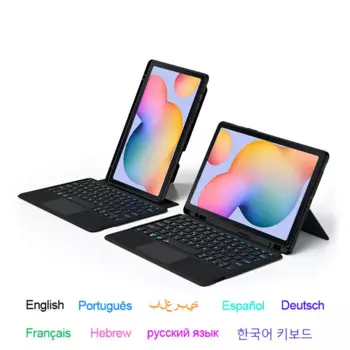 Чехол с клавиатурой для Samsung Galaxy Tab S6 Lite 10,4 P610 P615 P613 619, чехол для Tab S7 S8 S9 11 A8 10,5, чехол для планшета с магнитной клавиатурой