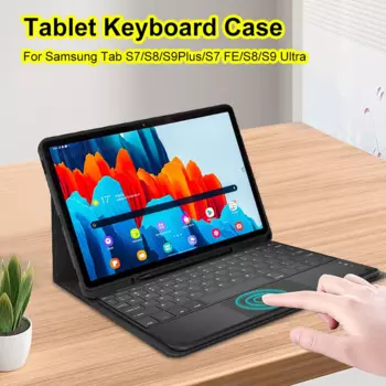 Чехол с клавиатурой для Samsung Galaxy Tab S7 FE S8 S9 Plus S9, Ультра чехол для планшета, Bluetooth беспроводная клавиатура для Tab S6 Lite A8, чехол