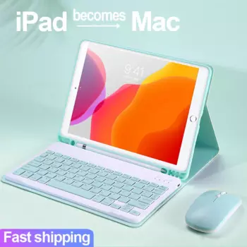 Чехол с клавиатурой и мышью для iPad 9th 10,2 2019 Air 3 10,5 9,7 2018, чехол с клавиатурой, чехол для iPad mini 6 8,3 Pro 11 2021, чехол