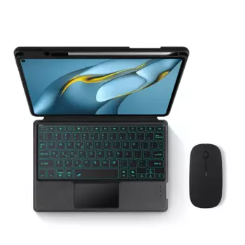 Чехол с магнитной клавиатурой для Huawei MatePad Pro 10,8, чехол 2019, 2021, планшет Teclado, сенсорная панель с подсветкой, магнитная клавиатура и мышь