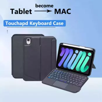 Чехол с подсветкой для iPad Mini 2024 Mini 7 8,3 A17 Pro 7-го поколения Mini6 Mini7 Smart Wireless Bluetooth-клавиатура Чехол из искусственной кожи