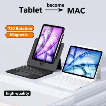 Чехол с подсветкой и трекпадом для IPad Air 11 2024 Air 6 Pro 11 2022 2021 2020 2018 Air 5 4 3 10,2 9th 8 7 10th 10,9 дюймов