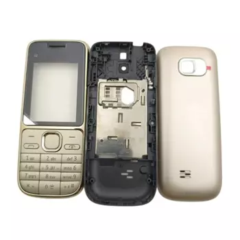 Чехол с полным покрытием корпуса для Nokia C2 C2-01, корпус аккумулятора с заменой клавиатуры на английском и иврите
