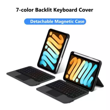 Чехол с RGB-подсветкой для iPad Mini A17 Pro 7-го поколения 2024 Mini 7 8,3-дюймовый Mini6 Touchpad Беспроводная Bluetooth-клавиатура со слотом для карандашей