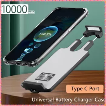 Чехол-зарядное устройство 6800/10000 мАч для iPhone 12 13 pro Samsung S23, портативное внешнее зарядное устройство Power Bank, чехол для Huawei Xiaomi
