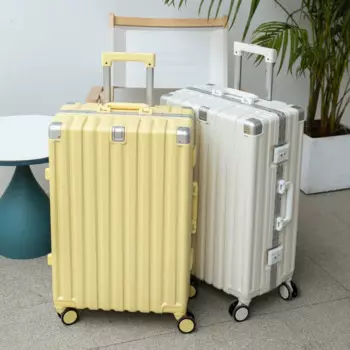 Чемодан для девочек с алюминиевой рамой 24 дюйма, многофункциональный 20-дюймовый ящик для посадки, чемодан карамельных цветов с колесами 22/26/28,