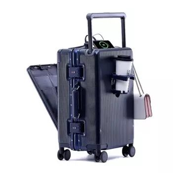 Чемодан с широкой ручкой и USB-подставкой, 20/24/26 дюймов чемоданы на колесах чемодан ручная кладь