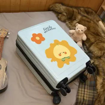 Чемодан-тележка для мальчиков и девочек, Дорожный чемодан с рисунком мультяшного персонажа, с паролем, чемодан на колесиках, 16, 18, 20, 24, 26 дюймов