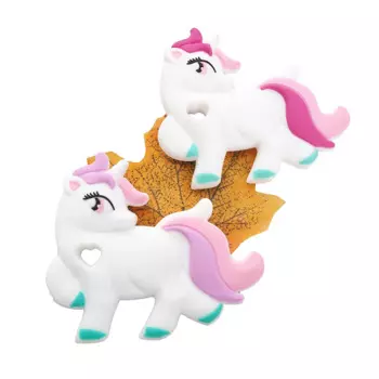 Ченкэй 10 шт. BPA бесплатно DIY Baby Shower соска пустышка Прорезыватель сенсорные игрушки Аксессуары Силиконовый Прорезыватель для зубов в форме единорога