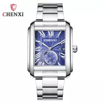 Chenxi 8216, абсолютно новые модные часы с квадратным стальным ремешком, Гуанчжоу, мужские электронные наручные кварцевые часы, мужские часы