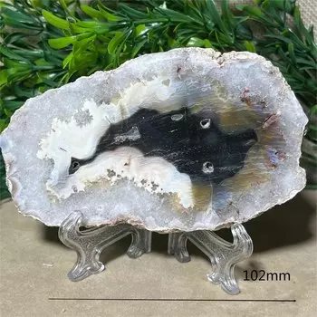 Черная агатовая плита из Аргентины DriB