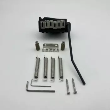 Черная электрическая гитара с двойной блокировкой, мост системы Tremolo, 2-точечное стальное седло, профессиональные аксессуары